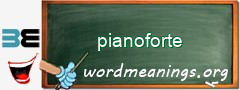 WordMeaning blackboard for pianoforte